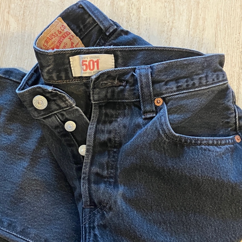 Levi's 501 Straight Fit Jeans - faded black